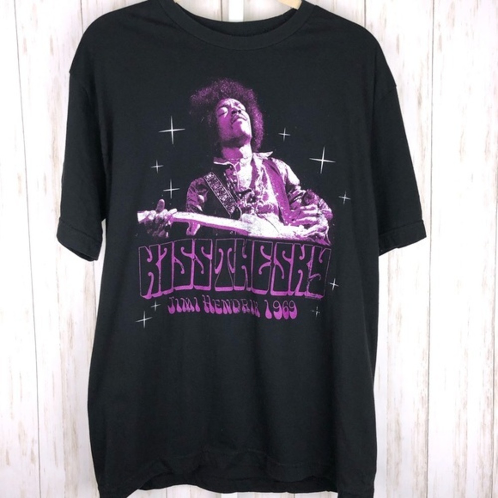 Jimi Hendrix Kiss The Sky 1969 Graphic T-shirt M